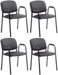 CLP Besucherstuhl Ken PRO Kunstleder (4er Set, 4 St), stapelbar, Kunstleder,