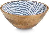 Zeller Present Schale Mangoholz, blau, Massivholz, hochwertiges nat&uuml;rliches Material