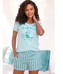 Vivance Dreams Shorty (Set, 2 tlg) mit zartem Streifenmuster blau 40/42