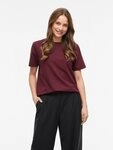 Vila Kurzarmshirt VINORA S/S T-SHIRT - NOOS Baumwollmischung, regular fit