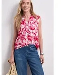 STREET ONE Shirttop Sommertop mit Kragen und floralem Allover-Print wei&szlig; 34 EU