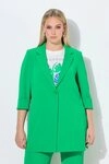 Ulla Popken Blusenblazer Blazer Reverskragen Seitenschlitze 3/4-Arm