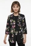 pieces Blusenblazer PCBOSELLA 3/4 PRINTED BLAZER NOOS mit 3/4 &Auml;rmel schwarz M...