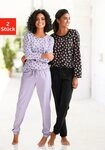 Vivance Dreams by Lascana Pyjama (Packung, 4 tlg., 2 St&uuml;ck) mit Sternenmuster