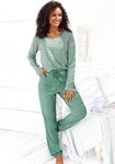 Vivance Dreams Pyjama mit garngef&auml;rbten Streifen