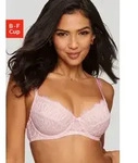 LASCANA B&uuml;gel-BH Cara mit femininer Spitze&ndash; auch ideal f&uuml;r gro&szlig;e Gr&ouml;&szlig;en rosa