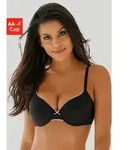 LASCANA Schalen-BH mit B&uuml;gel, aus seidiger Microfaser schwarz 70