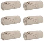 vidaXL Bett&uuml;berwurf Wohndecken 6 pcs Beige 270 x 240 cm Fleece