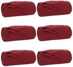 vidaXL Bett&uuml;berwurf Wohndecken 6 pcs Bordeauxrot 240 x 220 cm Fleece