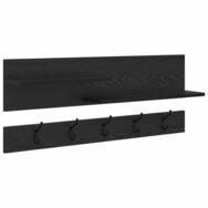 vidaXL Regal Wandmontierter nachttisch Schwarz Eichen-Optik 90 x 15 x 36 cm, 1-tlg.