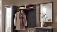 Innostyle Garderobenpaneel Garderobenpaneel Jasmin Paneel in graphit und Artisan