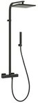Sapho Duschs&auml;ule DIMY Duschs&auml;ule mit Thermostat-Armatur, schwarz, H&ouml;he 108,7...