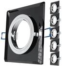 SSC-LUXon LED Einbaustrahler Eckige Glas Einbauleuchte schwarz, Alu Innenring,...