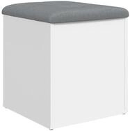 vidaXL Sitzbank, Bank mit Stauraum Wei&szlig; 42x42x45 cm Holzwerkstoff