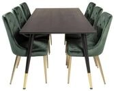 ebuy24 Essgruppe Dipp180x90BLBR Essgruppe Esstisch schwarz und 6 Ve, (7-tlg)