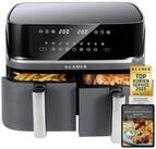 KLAMER Hei&szlig;luftfritteuse Hei&szlig;luftfritteuse Duo 9 L &ndash; Doppelkammer Airfryer...