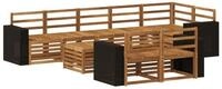 vidaXL Gartenlounge-Set Sofagarnituren Massivholz, (9-tlg)