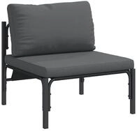 vidaXL Sofaelement Gartenm&ouml;bel mit Kissen Anthrazit 80 x 80 x 71 cm Stahl (1 St)