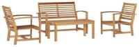 vidaXL Gartenlounge-Set Gartensofa-set 4 pcs Natur Massivholz, (4-tlg)