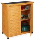 relaxdays Garten-Ger&auml;teschrank Gartenschrank mit Dachpappe