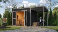weka Gartenhaus Batu 1,5 mit Anbau, BxT: 400x414,8 cm