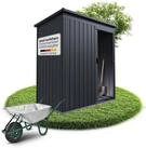 Juskys Gartenhaus S, BxT: 164x88 cm, mit Pultdach, Schiebet&uuml;r, Fundamentrahmen &