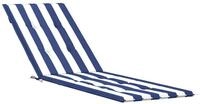 vidaXL Sitzauflage Liegestuhl-Auflage Blau&Wei&szlig; Gestreift Oxford-Gewebe, (1 St)