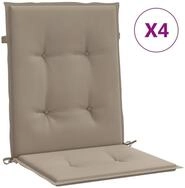 vidaXL Hochlehnerauflage, Gartenstuhlauflagen f&uuml;r Niedriglehner 4 Stk. Taupe