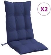 vidaXL Hochlehnerauflage, Gartenstuhl Auflagen 2 Stk. Marineblau Oxford-Gewebe