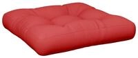 vidaXL Sitzauflage Palettenkissen Rot 58x58x10 cm Stoff, (1 St)