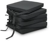 Beautissu Stuhlkissen 6er Set Loft SK Stuhlkissen Graphitgrau, 45x40x5cm,