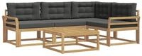 vidaXL Gartenlounge-Set Outdoor-Sofagarnitur 5 pcs Wei&szlig; und Anthrazit 79 x 79...