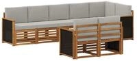 vidaXL Gartenlounge-Set Sofagarnituren Massivholz, (7-tlg)