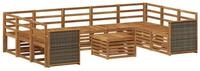 vidaXL Gartenlounge-Set Sofagarnituren Massivholz, (8-tlg)
