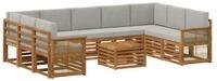 vidaXL Gartenlounge-Set Sofagarnituren Massivholz, (8-tlg)