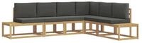 vidaXL Sofaelement Outdoor-Sofagarnitur 4 St&uuml;ck Wei&szlig; und Anthrazit Polyester...