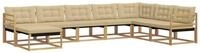 vidaXL Gartenlounge-Set Outdoor-Sofagarnitur mit Kissen 8 pcs Wei&szlig; und Beige,