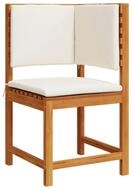 vidaXL Sofaelement Gartenstuhl mit Kissen Braun 50 x 50 x 91cm Massivholz (1 St)