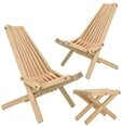 holz4home&reg; Sitzgruppe Skandinavisches Liegestuhl Set aus Kiefernholz f&uuml;r...
