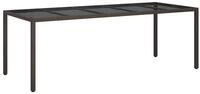 vidaXL Gartentisch Gartentisch Braun 250 x 100 x 75 cm Poly-Rattan (1-St)