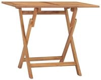 vidaXL Gartentisch Klappbarer Garten-Esstisch 90x60x75 cm Massivholz Teak...