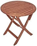 Spetebo Gartentisch Eukalyptus Gartentisch STOCKHOLM rund - 70 x 73 cm (Packung,