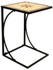 Spetebo Gartentisch Metall Beistelltisch AMARILLO eckig - 53 x 35 cm,...