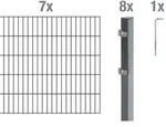 Alberts Doppelstabmattenzaun Grundset, (Set), H&ouml;he: 80-200 cm, Gesamtl&auml;nge:...