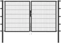 Alberts Zaundoppelt&uuml;r Flexo, 250 cm Breite, in versch. H&ouml;hen grau 250 cm x...