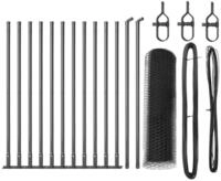 vidaXL Gartenzaun Geschwei&szlig;ter Drahtzaun mit Betonfundament 25 x 0,4 m (B x H),