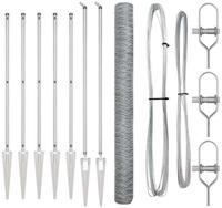 vidaXL Gartenzaun Schwei&szlig;drahtzaun mit Spikes 10 x 1,6 m (B x H), (1-St)