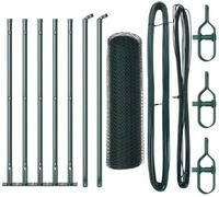 vidaXL Gartenzaun Geschwei&szlig;ter Drahtzaun mit Betonfundament 10 x 0,4 m (B x H),