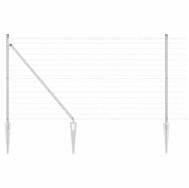vidaXL Gartenzaun Schwei&szlig;drahtzaun mit Spikes 10 x 1 m (B x H), (1-St)