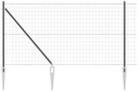 vidaXL Gartenzaun Schwei&szlig;drahtzaun mit Spikes 25 x 1 m (B x H), (1-St)